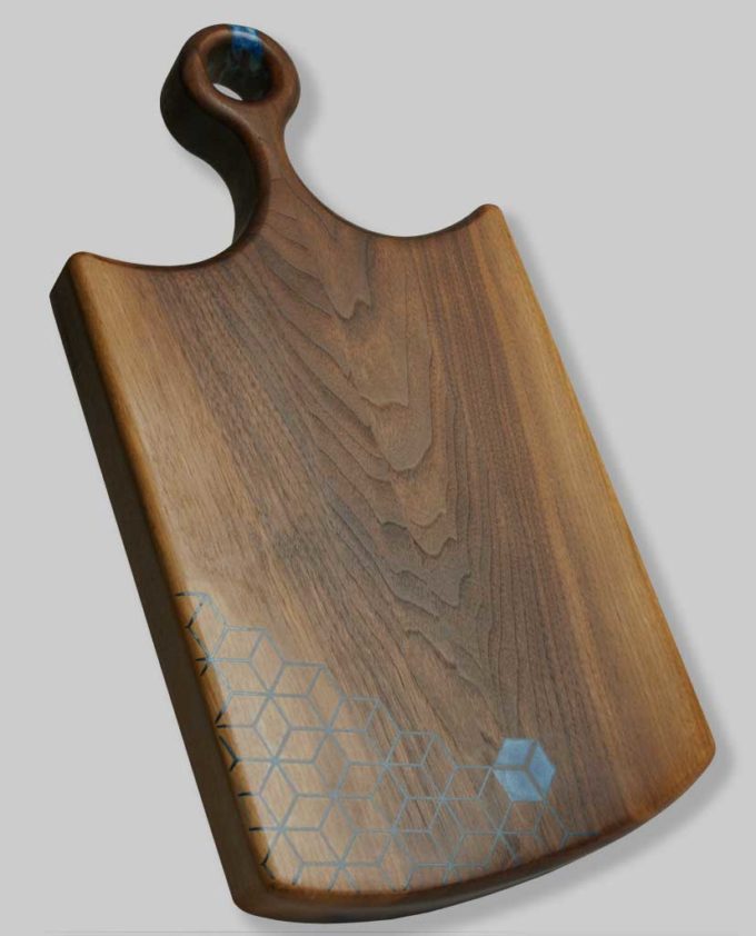 Cutting board, Platter, Walnut, Epoxy, New York, Astoria, New York City, Queens